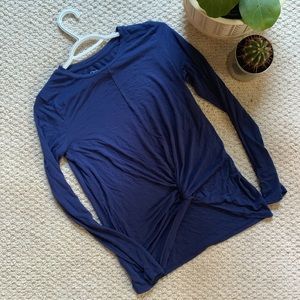 Navy blue long sleeved shirt